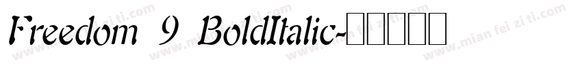 Freedom 9 BoldItalic字体转换